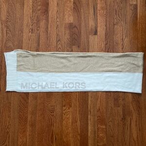 White and gold Michael Kors Scarf